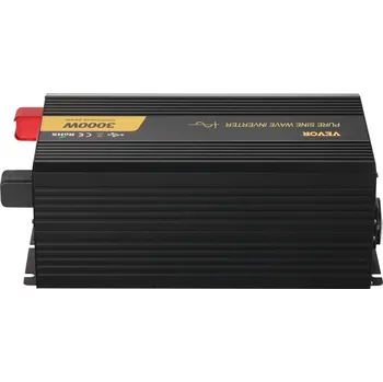 Měnič napětí Vevor Měnič 24V→230V 3000 W čistý sinus s USB, LCD a EU zásuvkami
