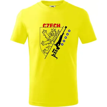 Chlapecké tričko Biathlon - Czech Lion - Tričko dětské bavlněné - 98 cm / 2 roky ( Citrónová )