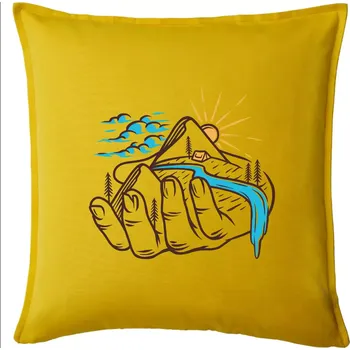 Polštář Hory jako na dlani - Polštář 50x50 - 50x50 - Pouze potah ( Žlutá )