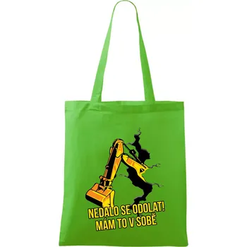 Nákupní taška Nedalo se odolat, mám to v sobě bagr - Taška bavlněná - 42 x 38 cm ( Apple Green )