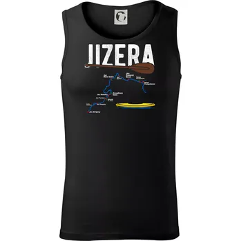 Pánské termoprádlo Mapa řeky Jizery - Tílko pánské Core - L ( Černá )