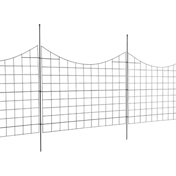 Plot Vevor Zahradní kovový plot 92.96×74.93 cm, rozestup kolíků 16 cm, 5 ks