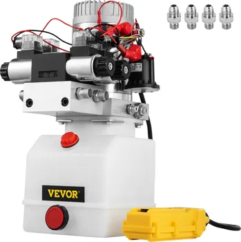 Zahrada Vevor Hydraulické čerpadlo dvojčinné 12V, dvojitý solenoid, 4.5 l pro přívěs