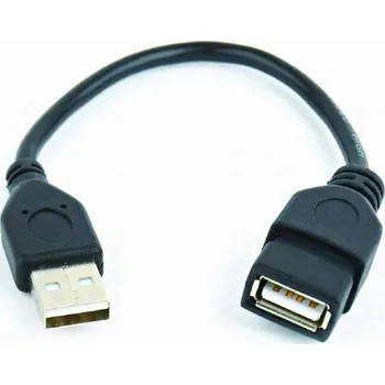 Datový kabel Gembird Prodlužovací USB 2.0 kabel 0.15m černý