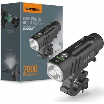 Svítilna LED svítilna na kolo Videx 20W 2000lm 5000K IP68 USB + držák