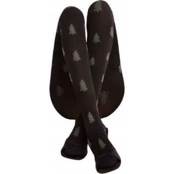 Dámské punčochy Vzorované Punčocháče Fiore G 6093 60 DEN Černé, velikost 3