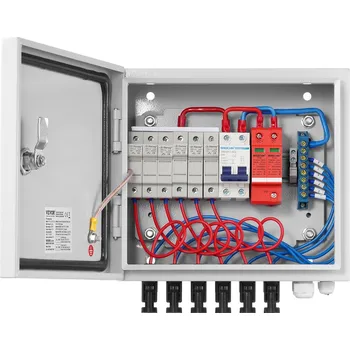 Jistič Vevor Rozbočovač pv 6 vstupů 10A 63A jistič svodič ocelové pouzdro IP65