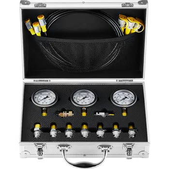Auto-moto Vevor Hydraulický test set 250/400/600 bar, 3 manometry, 9 spojky, 3 hadice
