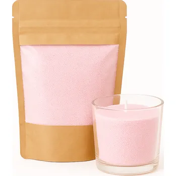 Svíčka Sypaná svíčka bublající RŮŽOVÁ 500g + knoty