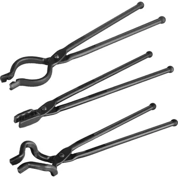 Bit Vevor Kovářské kleště 3 ks, 45.7 cm, uhlíková ocel, v-bit, vlčí a z-v-bit