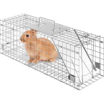 Zvířecí past Vevor Živá past na zvířata 61×20.3×20.3 cm pozink. železo skládací