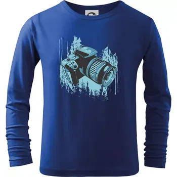 Chlapecké tričko Zrcadlovka v přírodě - Triko dětské Long Sleeve - 122 cm/6 let ( Královská modrá )