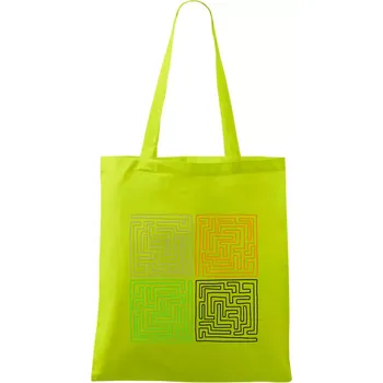 Můj svět - bludiště - Taška bavlněná - 42 x 38 cm ( Limetková )