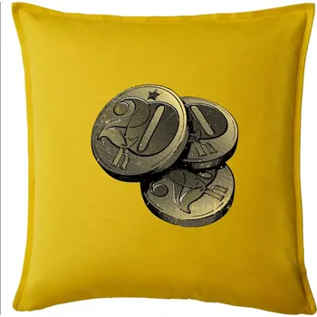 Polštář Haléře pro šedesátníka - Polštář 50x50 - 50x50 - Pouze potah ( Žlutá )