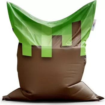 Sedací pytel Sablio Sedací vak Green Blocks - 150x100 cm