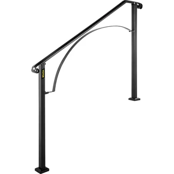 Zábradlí Vevor Zábradlí na vnější schody pro 4-5 stupňů, kovové, černé