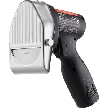 Dílna Vevor Elektrický bateriový nůž na šavarmu 80W Φ4"/100mm nerez 2 čepele 0-8mm