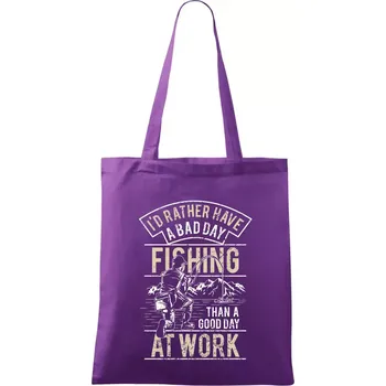 Fishing at work - Taška bavlněná - 42 x 38 cm ( Fialová )