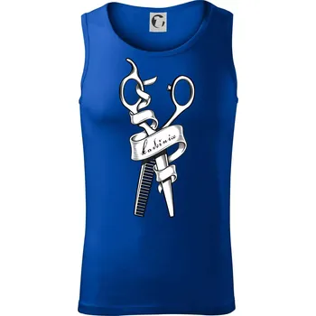 Kadeřnice nůžky a hřeben - Tílko pánské Core - 2XL ( Královská modrá )