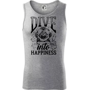 Dive into happinness - Tílko pánské Core - 2XL ( Tmavě šedý melír )