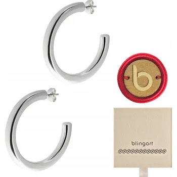 Náušnice Dámské kruhové Náušnice , chirurgická ocel , stříbrné puzetky BLINGART