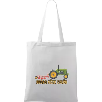 Traktor občas něco zvoře - Taška bavlněná - 42 x 38 cm ( Bílá )