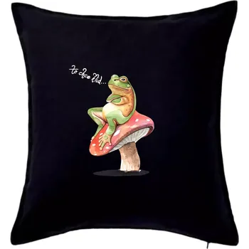 Polštář To chce klid žába - Polštář 50x50 - 50x50 - Pouze potah ( Černá )