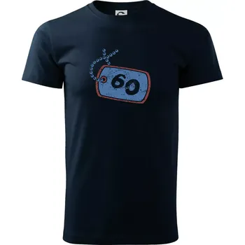Pánské tričko 60 na krku štítek - Triko extra velké (5-8XL) - 7XL ( Námořní modrá (velmi tmavá - téměř černá) )