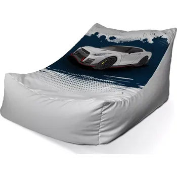 Sedací pytel Sablio Sedací vak Lounge Nissan GTR 35 Modrý - 80 x 95 x 50 cm