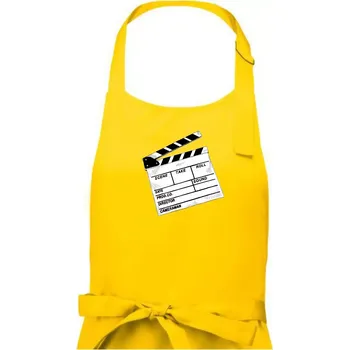 Kuchyňská zástěra Filmová klapka - Pánská zástěra na vaření - Univerzální velikost ( Žlutá )
