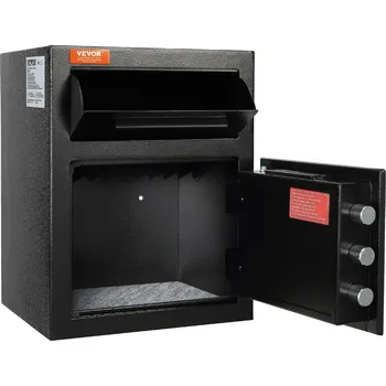 Zabezpečení domácnosti Vevor Vkladový trezor s kódovým zámkem, vhazovací štěrbina, 2 klíče