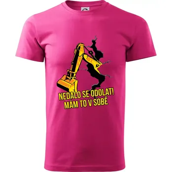 Pánská móda Nedalo se odolat, mám to v sobě bagr - Klasické pánské triko vyšší gramáže - L ( Purpurová )