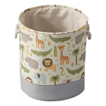 Mobilní telefon LIVEFY | Livefy koš na hračky / prádlo Safari 40x35cm, šedý