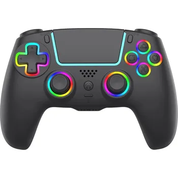 Herní ovladač PS4 bezdrátový ovladač Elite černý s RGB podsvícením