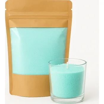 Svíčka Sypaná svíčka bublající SVĚTLE ZELENÁ 500g + knoty