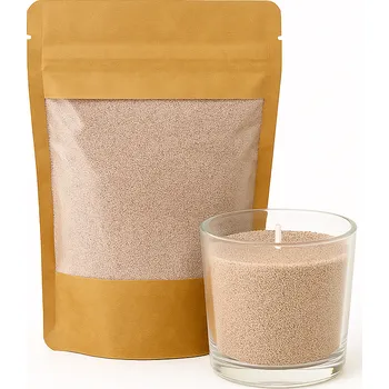 Svíčka Sypaná svíčka bublající BÉŽOVÁ 250 g + knoty
