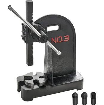 Dílenský lis Vevor Stolní manuální lis 3 t, výška 310 mm, litina, k ražení a ohýbání