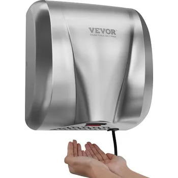 Vysoušeč rukou Vevor Vysoušeč rukou 1800W automatický nerez teplý vzduch 220–240V zásuvka/pevné