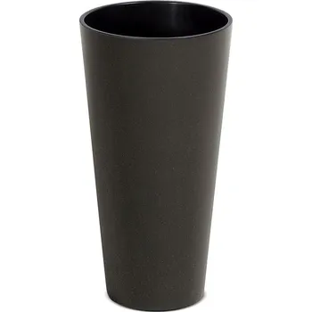 Květináč Květináč ECO WOOD, 30 cm, kulatý, tmavě hnědá