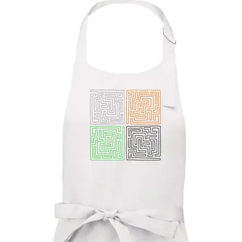 Kuchyňská zástěra Můj svět - bludiště - Pánská zástěra na vaření - Univerzální velikost ( Bílá )