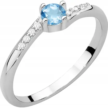 Prsten KRÁSNÝ STŘÍBRNÝ PRSTÝNEK 925 se ZIRKONY vel. 22