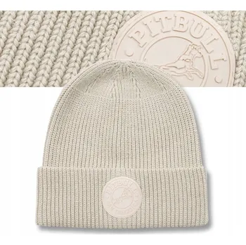 Čepice Pitbull zimní čepice beanie bílá, univerzální velikost