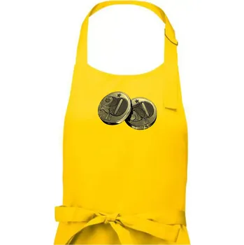 Kuchyňská zástěra Haléře pro sedmdesátníka - Dámská zástěra na vaření - Univerzální velikost ( Žlutá )