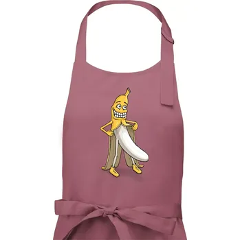 Kuchyňská zástěra Úchylný banán (Hana-creative) - Pánská zástěra na vaření - Univerzální velikost ( Starorůžová )