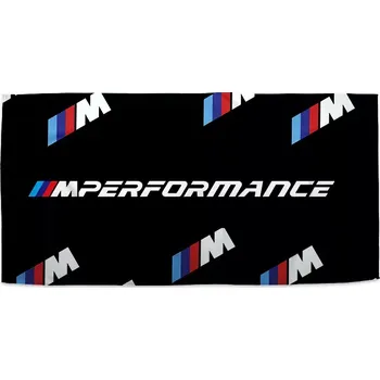 Osuška Sablio Ručník MPERFORMANCE černý vzor - 50x100 cm