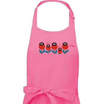 Kuchyňská zástěra Retro hrnek - mák - Pánská zástěra na vaření - Univerzální velikost ( Růžová )
