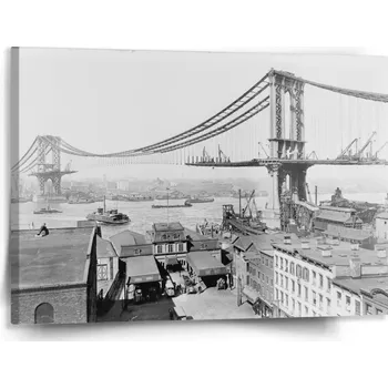 Obraz Sablio Obraz Stavba mostu - 150x110 cm