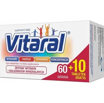 Vitaral sada vitamínů a minerálů, 60 + 10 tablet