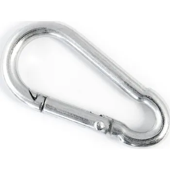 KARABINA na lano Pozink Hasičská karabina s pojistkou 7mm 5ks