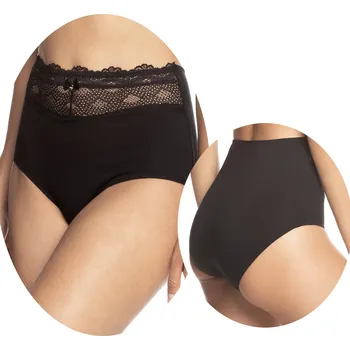 Kalhotky LAMA dámské kalhotky 4000MX XL – černá sada 2 kusů, vysoký pas